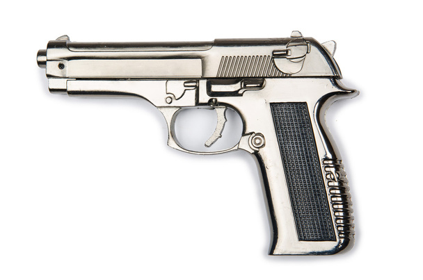 ручной пистолет на белом фоне
 - Фото, изображение