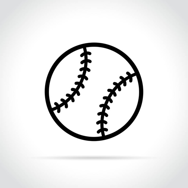 Baseball-kuvake valkoisella taustalla
 - Vektori, kuva