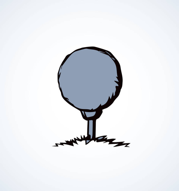 Golfový míček. Vektorové kreslení - Vektor, obrázek