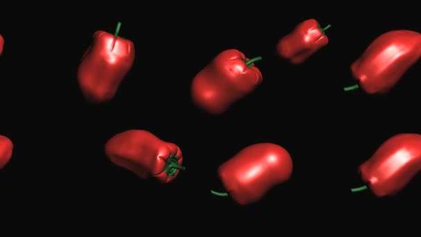 Motion grafika z červené papriky - Záběry, video