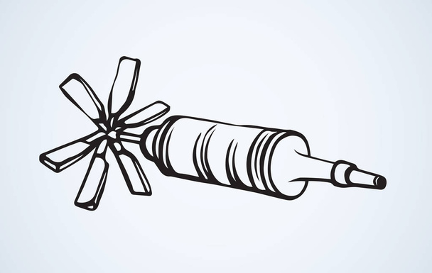 Military rocket. Vector drawing - Vector, Image