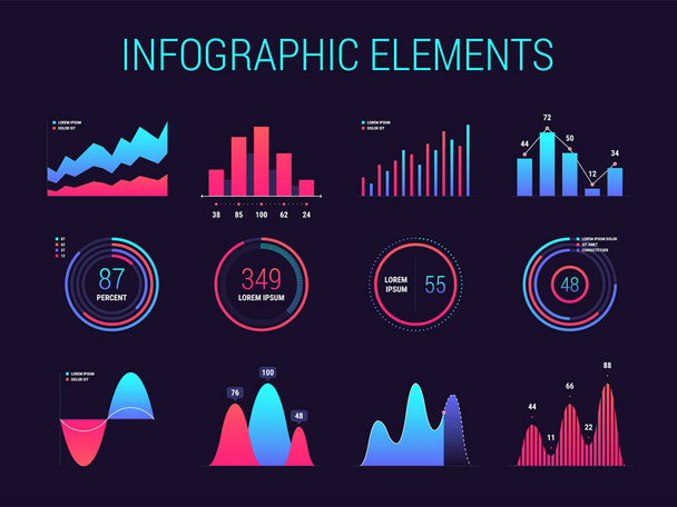 Infographic charts and diagrams - Vector, afbeelding