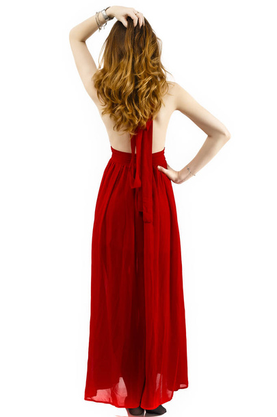 Full body portrait with a beautiful redheaded woman - Fotó, kép