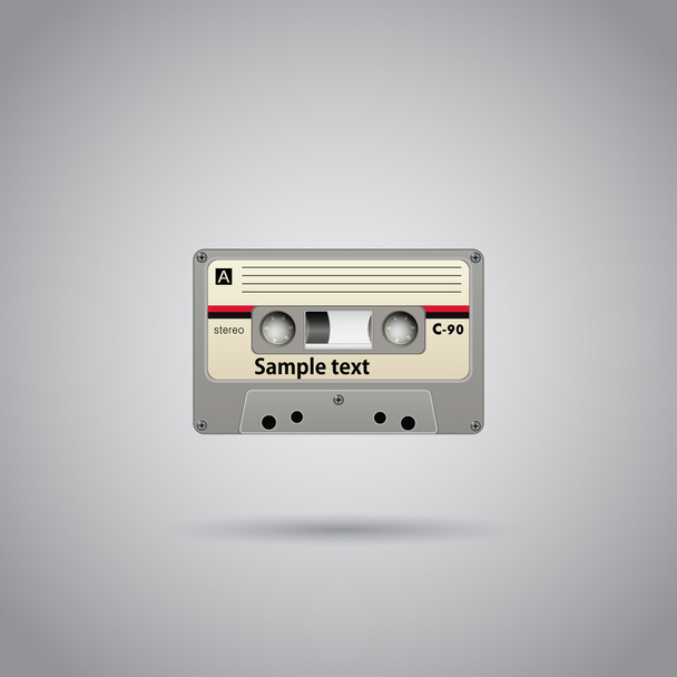 Old-school cassette tape record with copyspace. Vector - Vector, Image