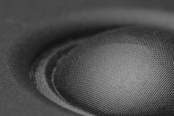 loud speaker macro photo black and white - Photo, Image