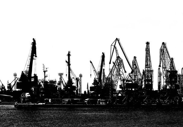 Grúas portuarias industriales
  - Foto, Imagen