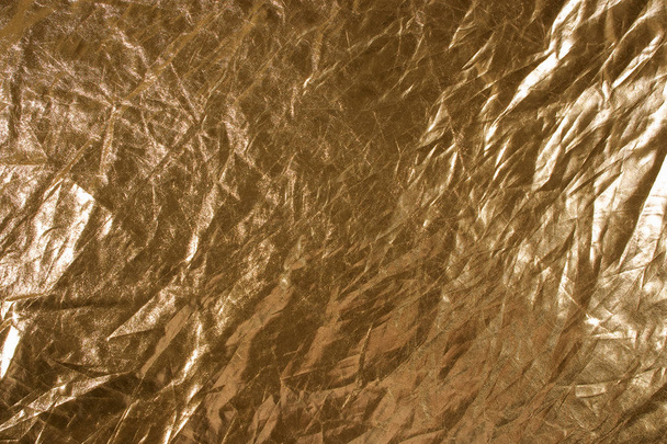 texture of gold foil, close-up, top view - Photo, Image