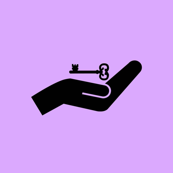 hands and key vector icon - Vector, Image