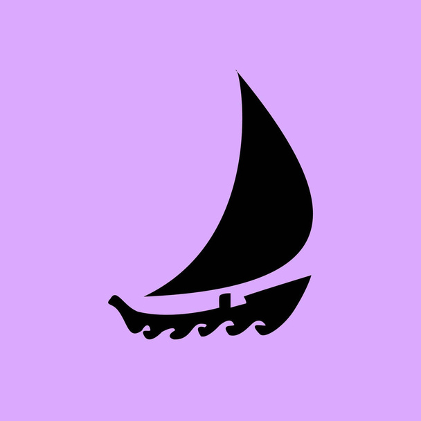 simple boat vector icon - Vektor, obrázek