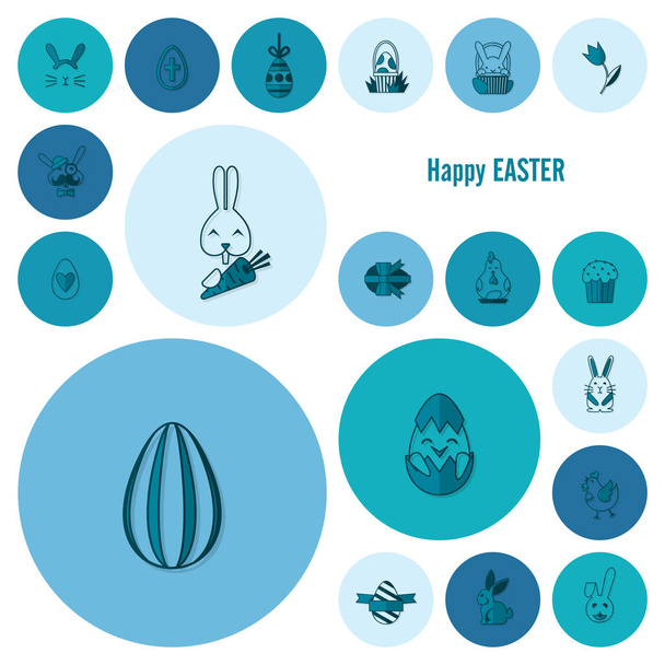 Celebration Easter Icons - Wektor, obraz