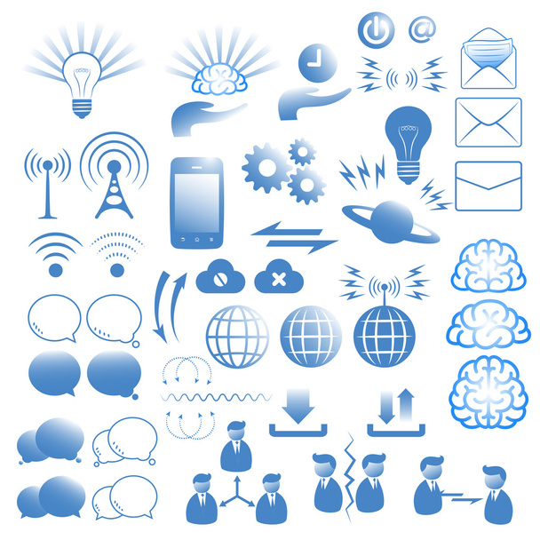 Conjunto de iconos de comunicación - Vector, imagen