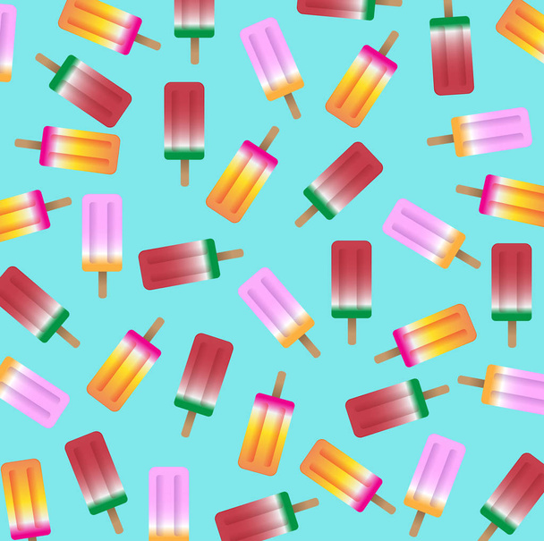 Colorful pastel ice cream pattern background - Food background - Fotografie, Obrázek