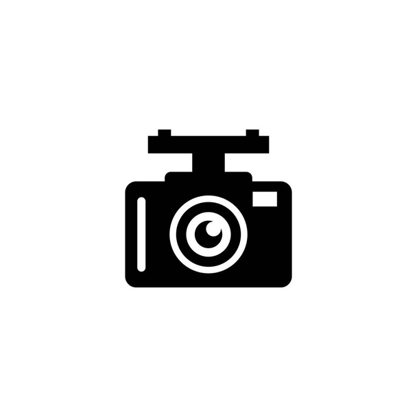 車車 dvr デジタル ビデオ レコーダー フラット ベクトル アイコン - ベクター画像