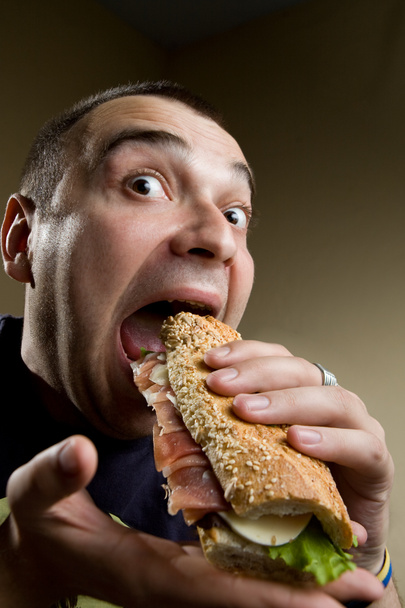 Man Eating Sandwich - Photo, Image