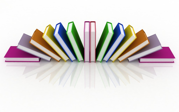 3d books on background white - Фото, зображення