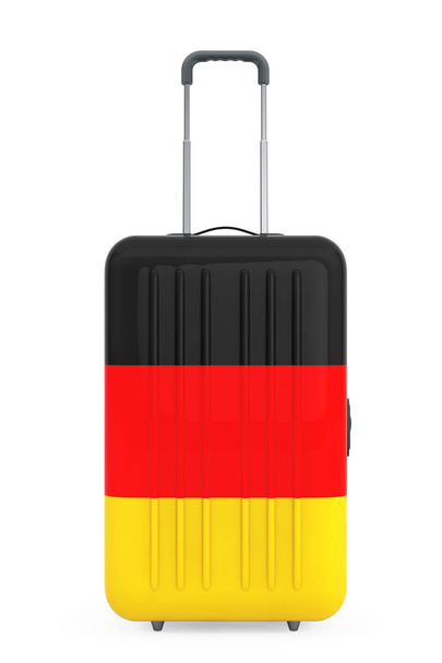 Matkustaa Saksa Concep. Matkalaukku Saksan lippu. 3d Renderi
 - Valokuva, kuva