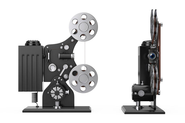 Retro Film Film Kino Projektor. 3D vykreslování - Fotografie, Obrázek