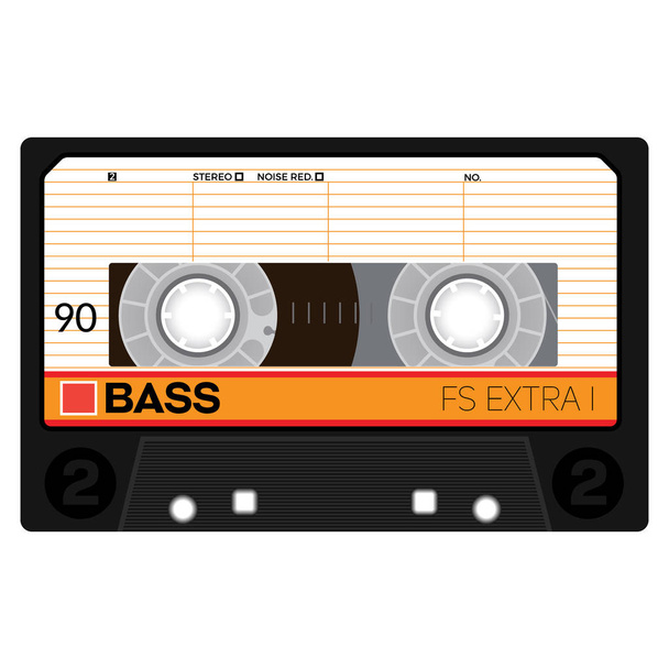 Retro audio cassette - Вектор, зображення