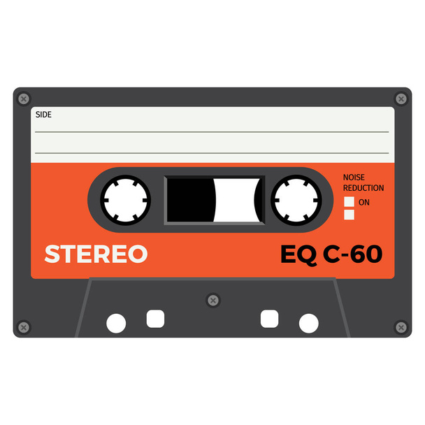 Retro audio cassette - Vector, Imagen