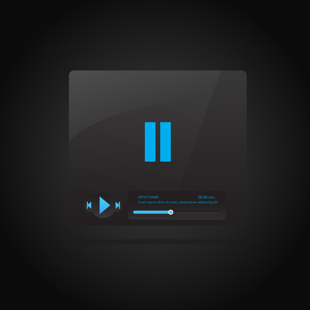 Vector glossy audio player - Vector, Image