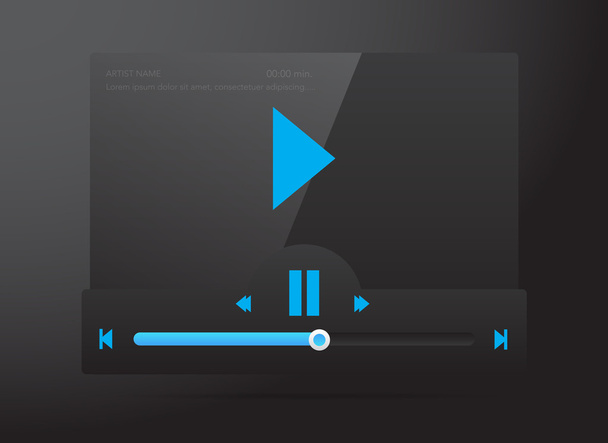 Векторный глянцевый аудио плеер
 - Вектор,изображение