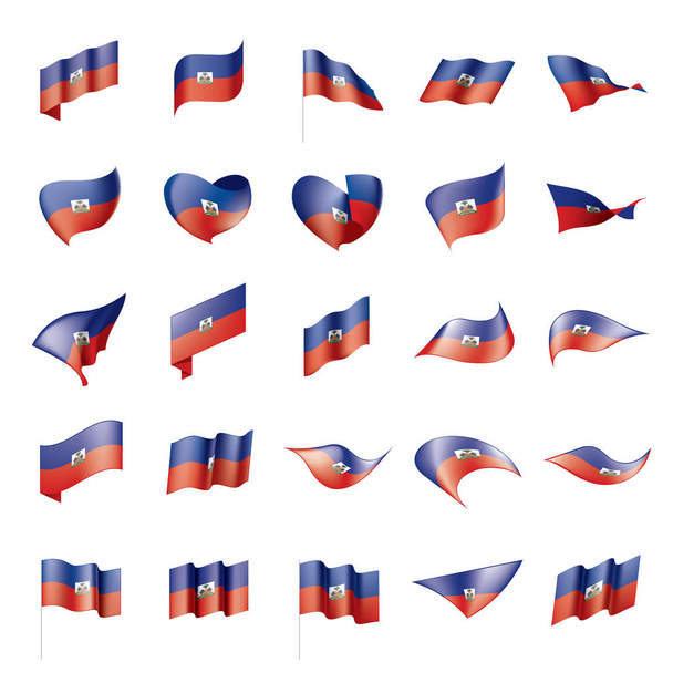 Haiti zászló, vektoros illusztráció - Vektor, kép