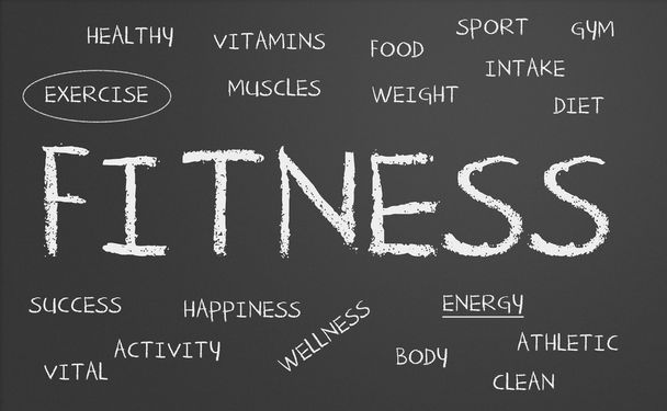 fitness word cloud - Photo, Image