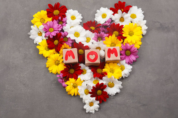 Festive composition for Mother's Day on grunge background - Photo, Image