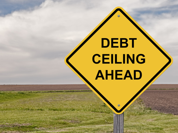 Vigyázat - adósság plafon előre - Fotó, kép