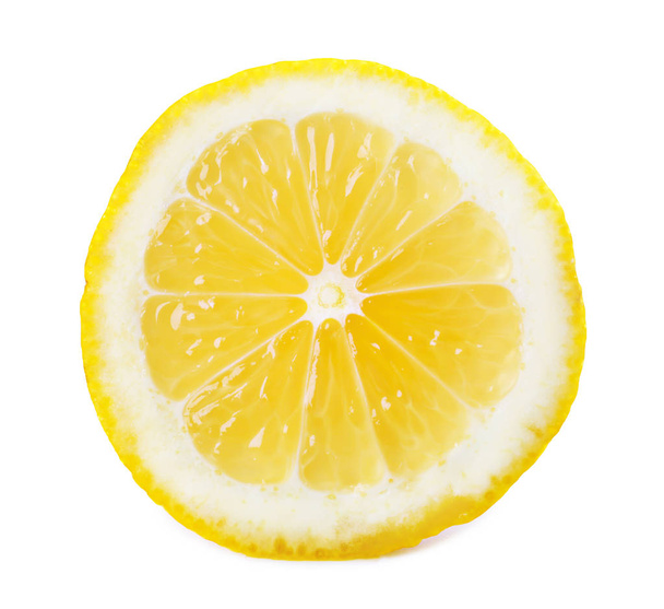 Slice of fresh citrus fruit on white background - Foto, Imagem