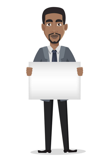 Homme d'affaires afro-américain personnage de dessin animé
 - Vecteur, image