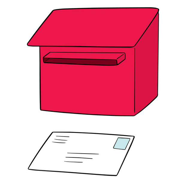 vector set of postbox and envelope - Vector, Image