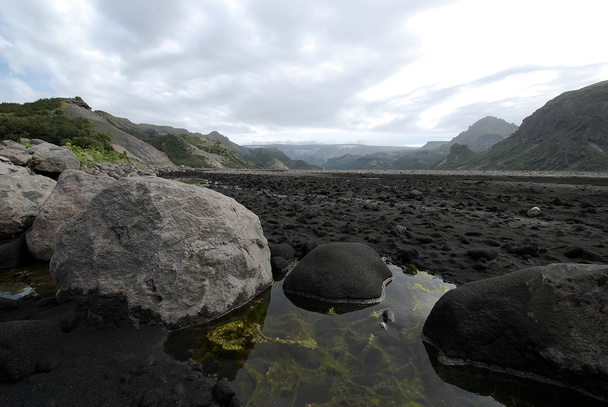im Tal des Vulkans Eyjafjallajökull, Island - Foto, Bild