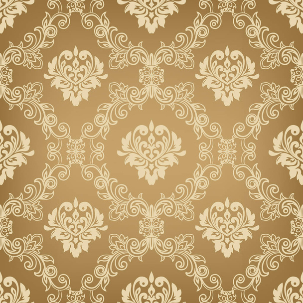 Seamless damask pattern for background or wallpaper design. Dama - Vektor, Bild