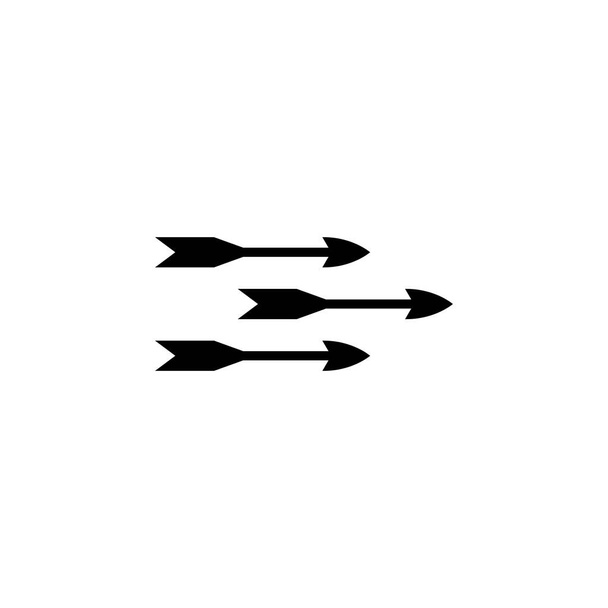 Летающая стрелка плоская векторная икона
 - Вектор,изображение