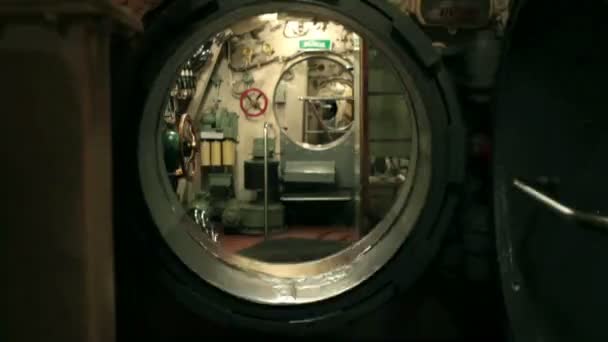 main command post submarine inside camera in motion - Footage, Video