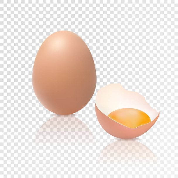 Realistic eggs isolated on transparent background, Happy easter. 3D vector eps10. - Vector, Image
