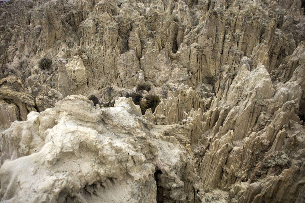 ボリビアのバジェ デ ラ ルナの岩の塊 - 写真・画像