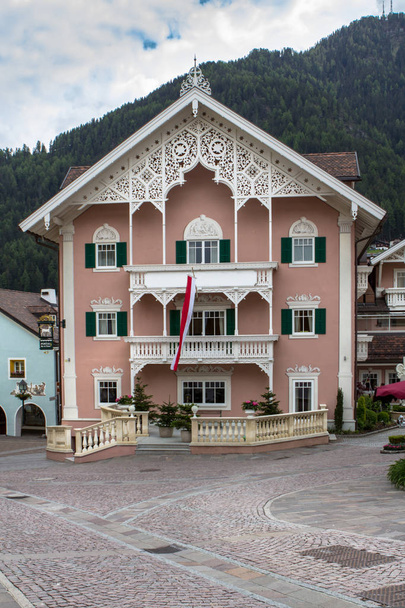 Historical buildings in Ortisei, Italy - Photo, Image