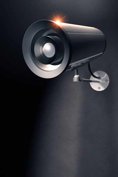 τρισδιάστατη απεικόνιση του μια κάμερα ασφαλείας - Φωτογραφία, εικόνα
