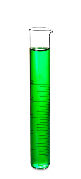 Тестова трубка з кольоровим зразком на білому тлі
 - Фото, зображення