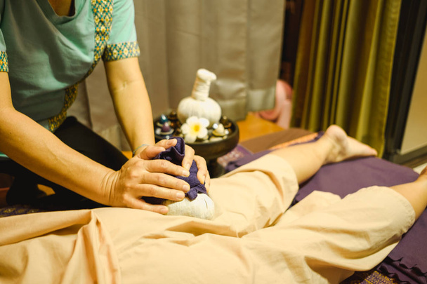 massage background body massage in spa salon young woman express - Фото, зображення