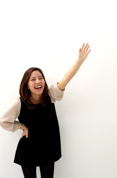An ecstatic businesswoman - Фото, изображение