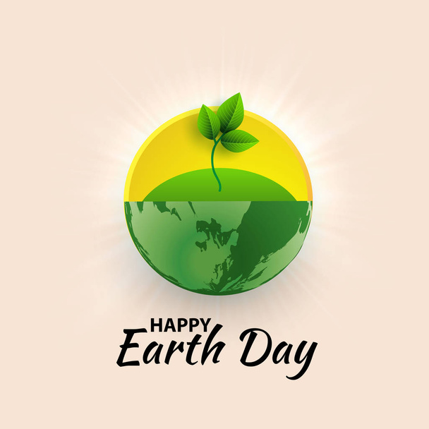 Happy Earth Day Poster oder Banner Hintergrund. - Vektor, Bild
