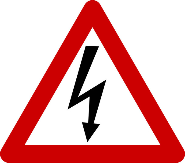 Warning sign with shock - Photo, Image
