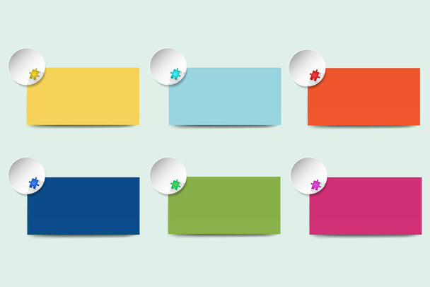 Vetor de blocos de notas de papel de parede retangular colorido
 - Vetor, Imagem