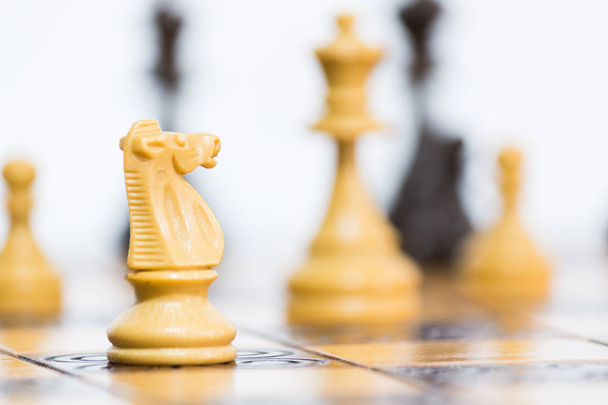 xadrez fotografado num tabuleiro de xadrez - Foto, Imagem