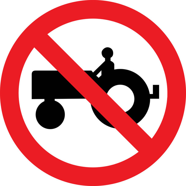 No farm tractor sign - Photo, Image