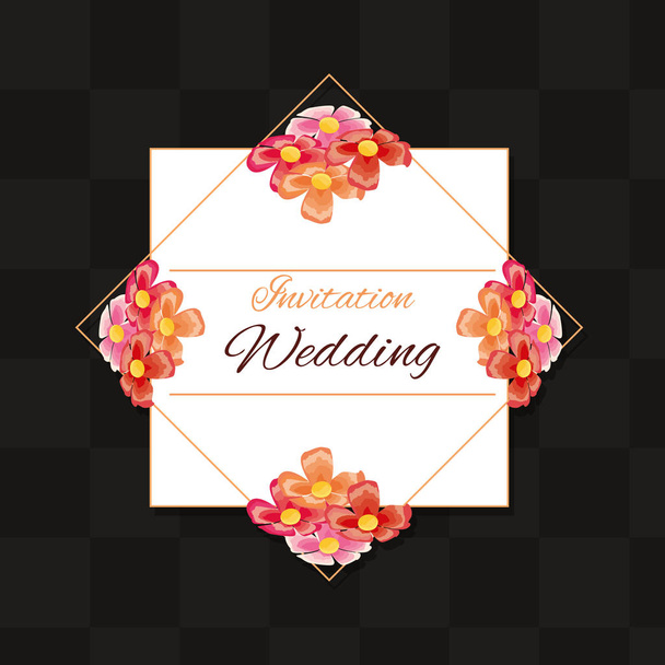 Wedding Invitation design - Διάνυσμα, εικόνα