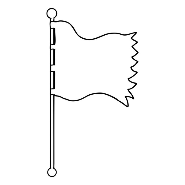 illustration vectorielle du drapeau d'agitation de dessin animé
 - Vecteur, image
